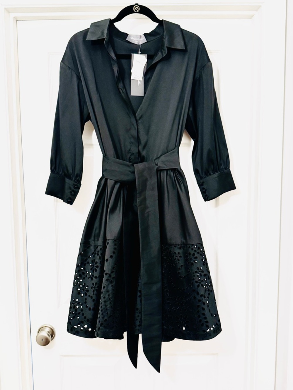 🍒NWT🍒 MONIQUE LHUILLIER 🍒 Broderie Anglaise A-line shirt dress